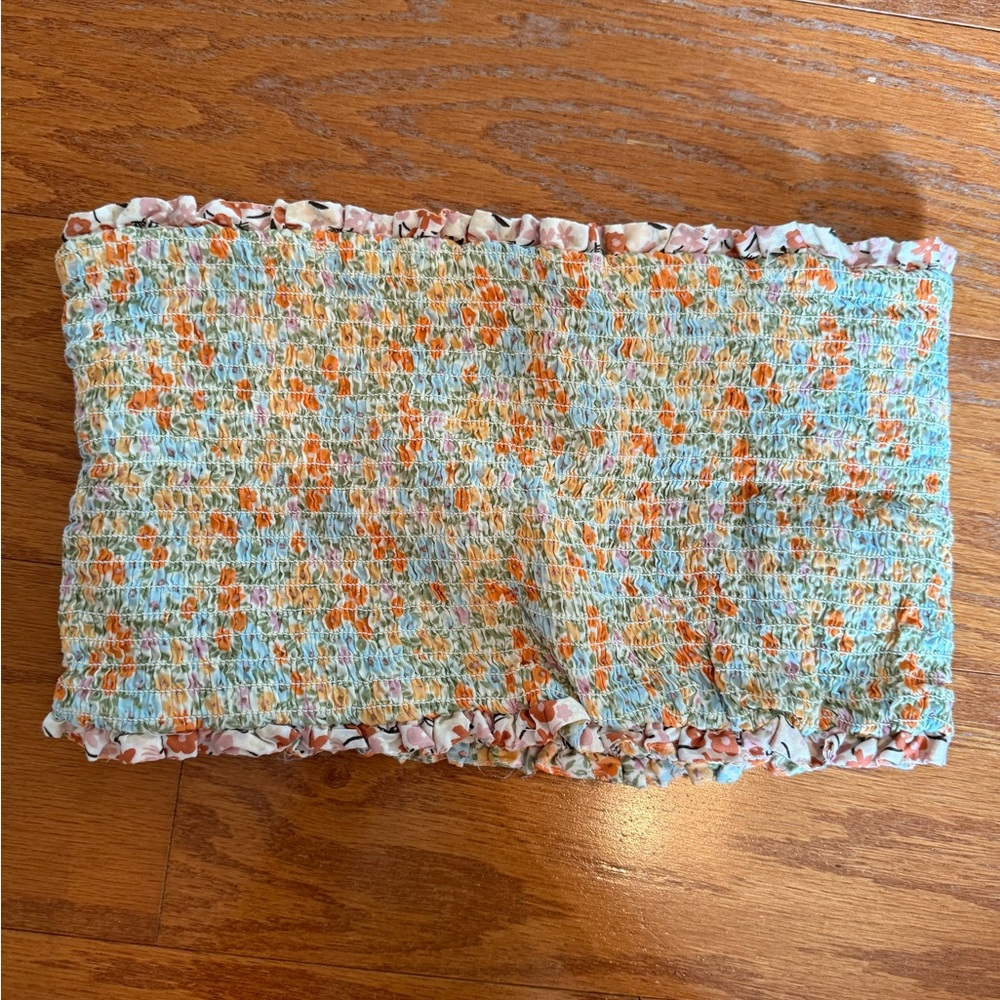 American Eagle Outfitters Floral Smocked Top